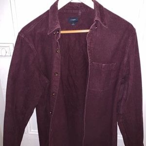 J. Crew maroon button down with elbow patches